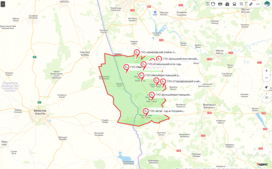 В Берестовицком районе появилась интерактивная карта свободных мест в детских садах